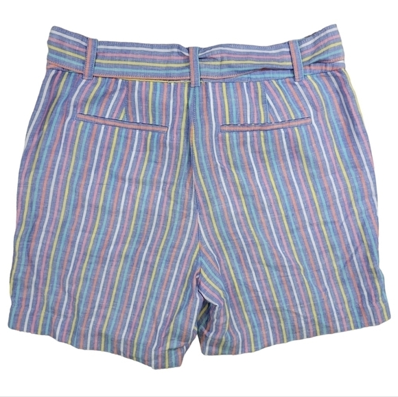 Talbots Tie Waist Shorts in Sunshine Stripe Size 6 NWT - Picture 5 of 14